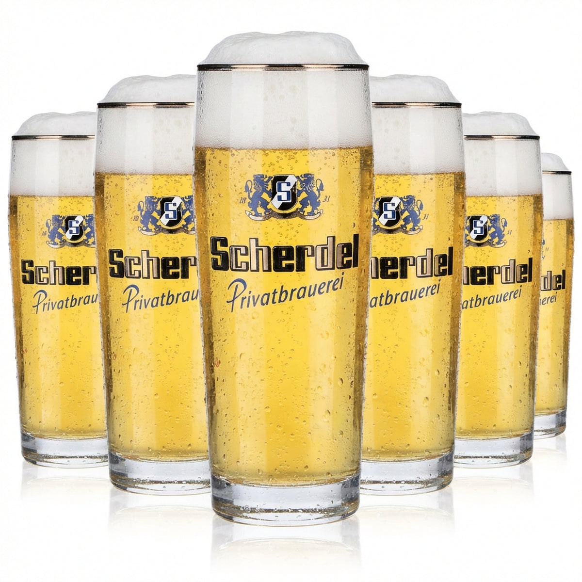 6 bicchieri da birra Scherdel 0,25 l Willibecher "Privatbrauerei" Rastal