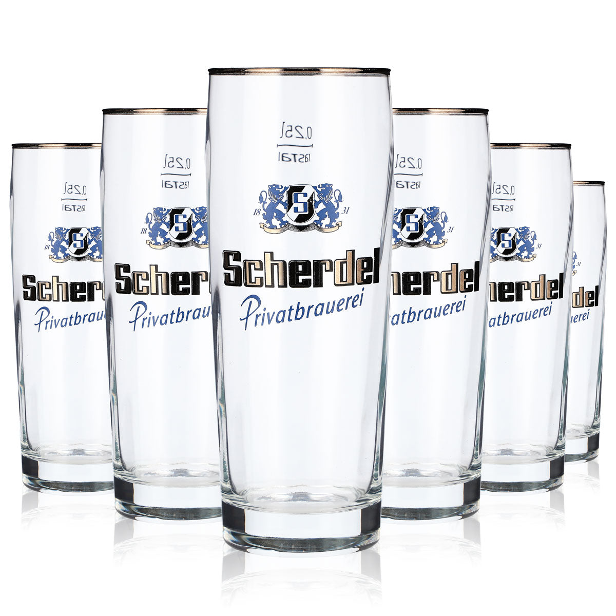 6 bicchieri da birra Scherdel 0,25 l Willibecher "Privatbrauerei" Rastal – Vista 5