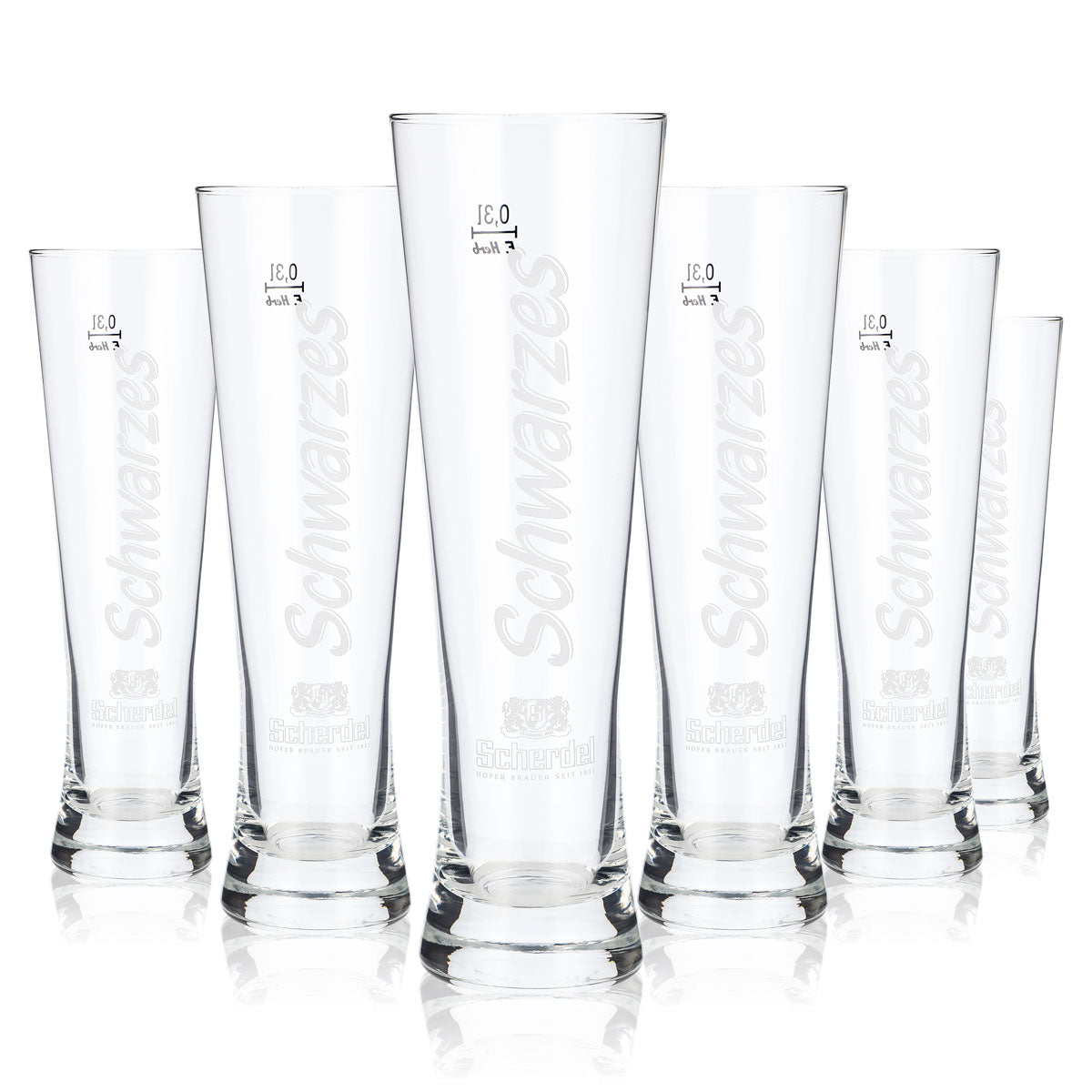 6 bicchieri da birra Scherdel 0,3 l bicchieri a calice "Schwarzes" F.Herb – Vista 5