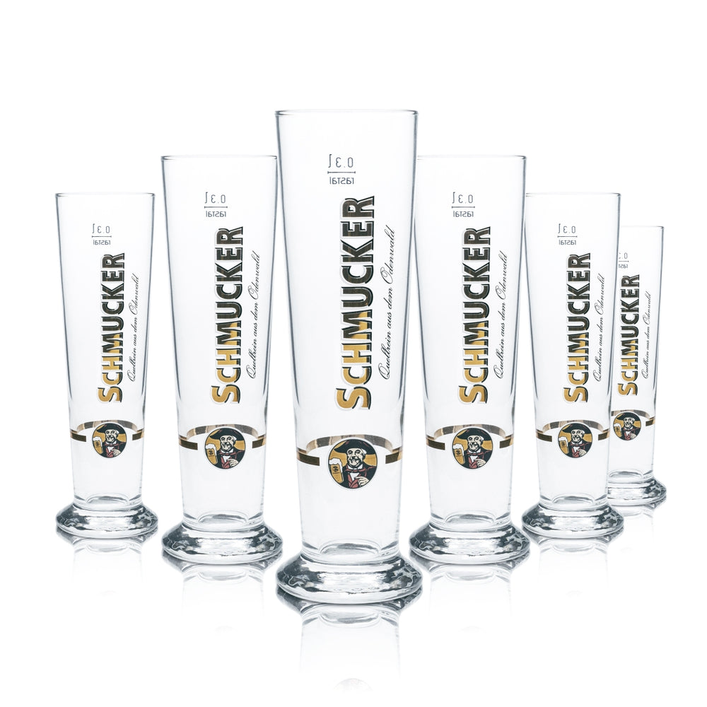 6 bicchieri da birra decorativi 0,3 l a forma di coppa, birrificio Gastro Odenwald Pils