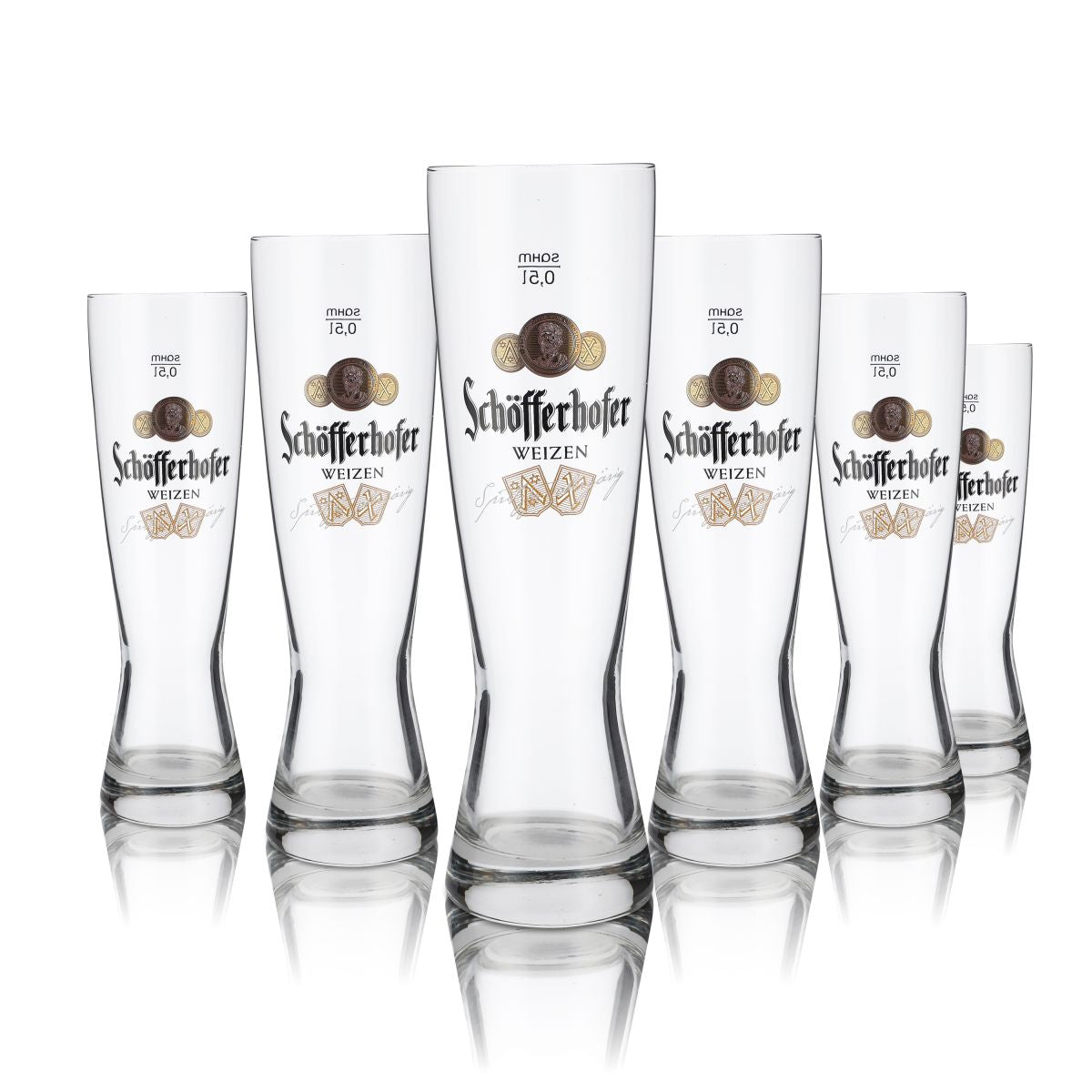 6 bicchieri Schöfferhofer da 0,5 l Set di bicchieri per birra bianca Hefeweizen Birrificio Baviera