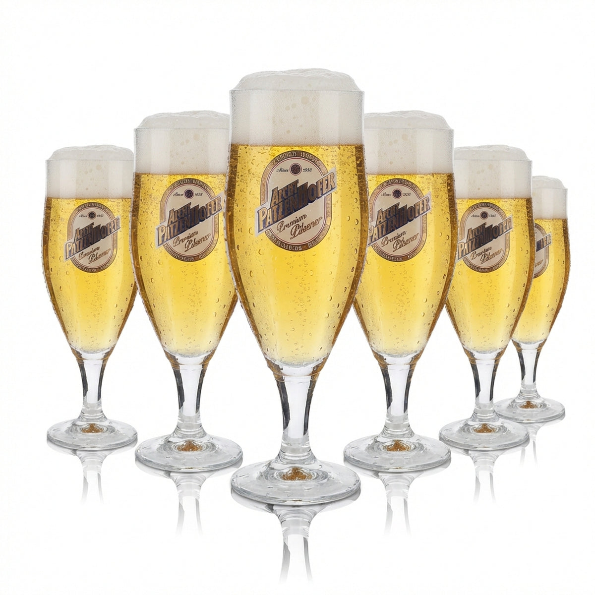 6x Bicchiere Schultheiss 0,4 l Bicchieri da birra Lager Bicchiere da birra Patzenhofer Bicchiere da coppa RC