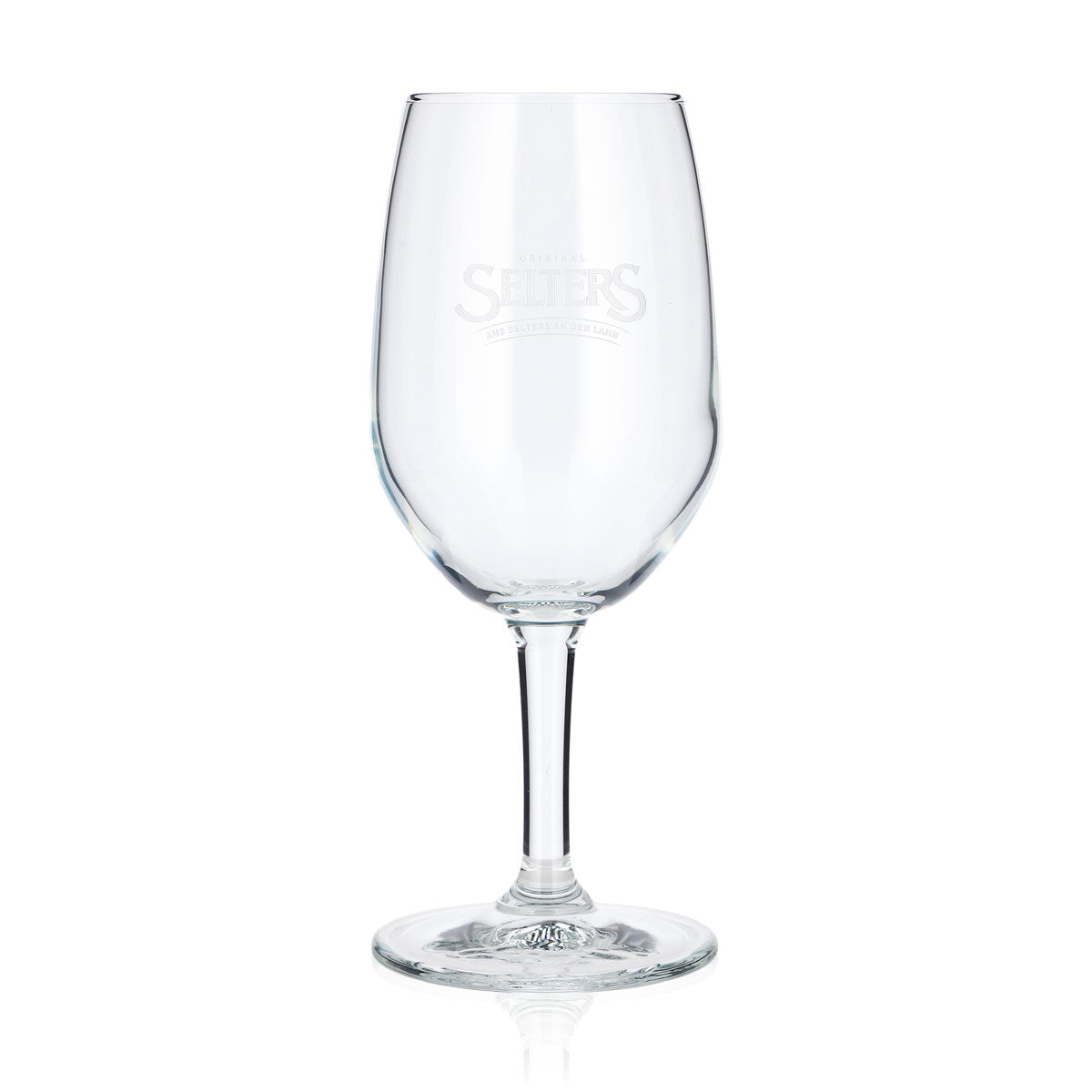 6 bicchieri da acqua Selters da 0,3 l, a forma di coppa, con logo bianco in rilievo (set da 6) – Vista 2