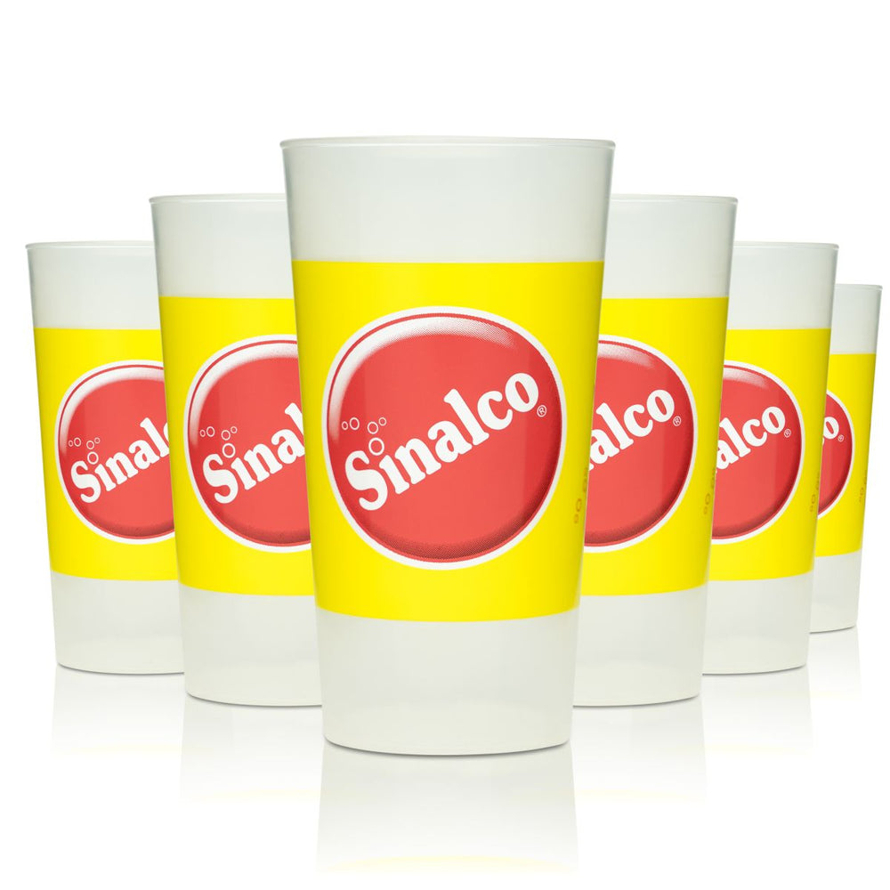 6 bicchieri riutilizzabili in plastica Sinalco, vetro 0,3 l, plastica rigida, bicchieri per bibite analcoliche, limonata