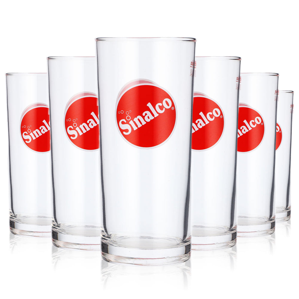 6 bicchieri da bibita Sinalco in vetro Limoglas 0,4 l Solo logo immagine