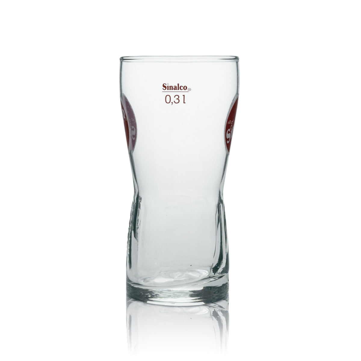6 bicchieri per bevande analcoliche Sinalco Longdrink con logo rosso 300 ml rastal – Vista 3