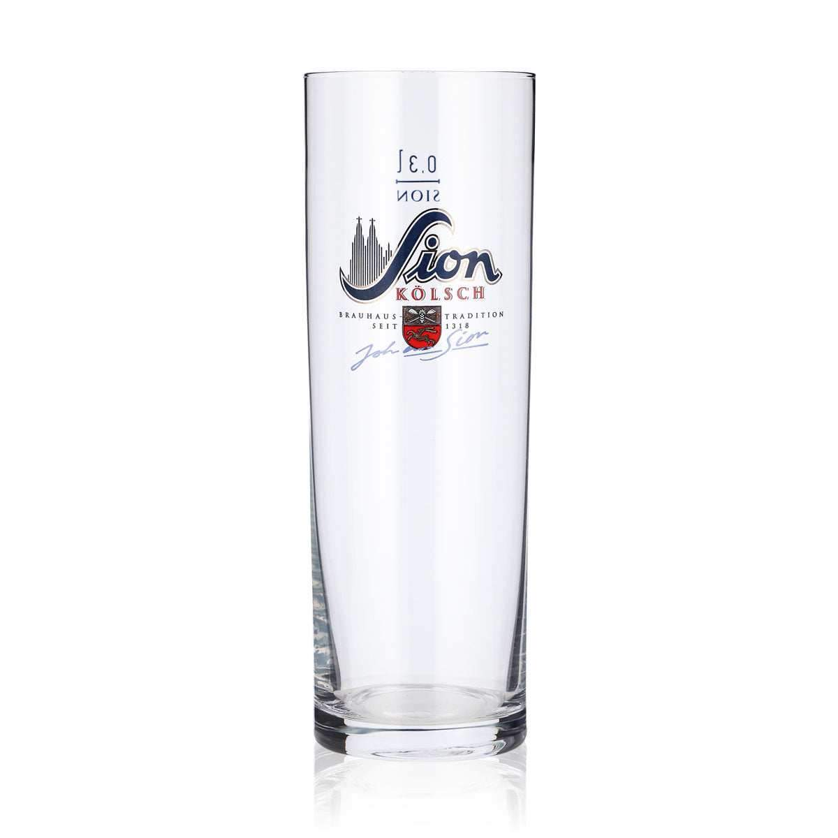 6 bicchieri da birra Sion da 0,3 l, modello Kölsch, con logo John Sion e motivo "Stange Kölner" (set da 6) – Vista 2