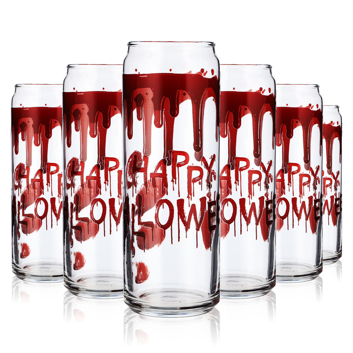 6x Bicchieri Sipply con motivo Halloween Sangue stampa UV Can Glass 370ml