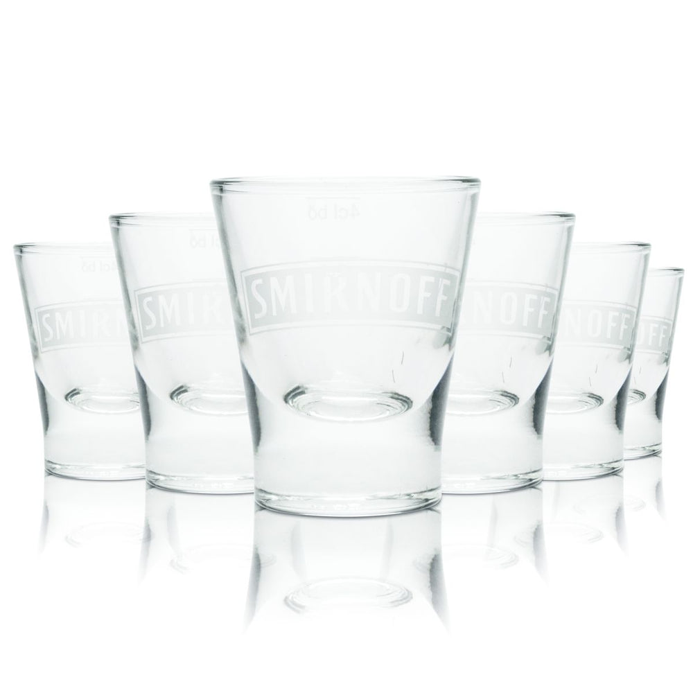 6 bicchierini da liquore Smirnoff 5,5 cl Set di bicchierini da shot Stamper Bicchieri da vodka