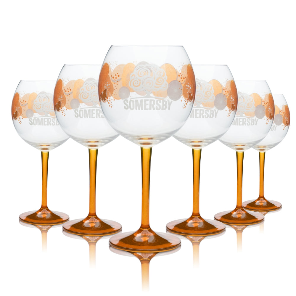 6 bicchieri da sidro Somersby 0,6 l, forma a palloncino, per cocktail, aperitivi e long drink, da bar