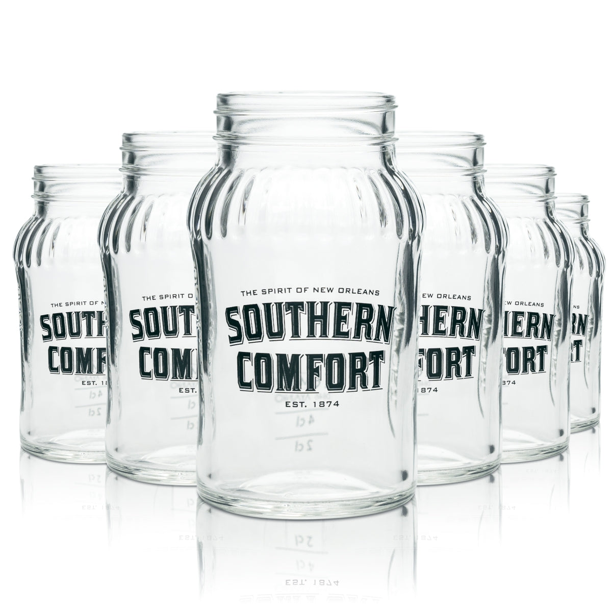 6 bicchieri da whisky Southern Comfort Mason Jar 330 ml con tappo a vite Longdrink