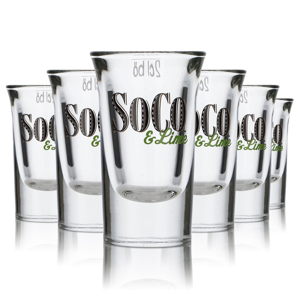 6 bicchieri da shot Southern Comfortt bicchieri da shot bicchieri da shot SOCO & Lime