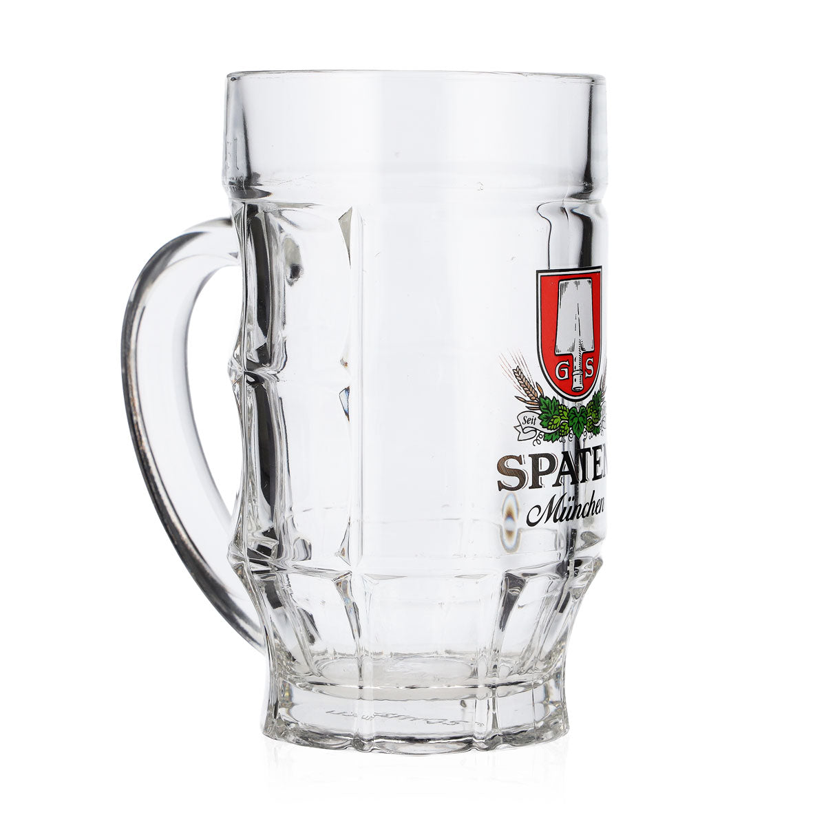 6 bicchieri da birra Spaten da 0,3 l, boccali da birra, boccali da birra a forma di contornino, Monaco di Baviera - MERCE DI SECONDA SCELTA – Vista 3