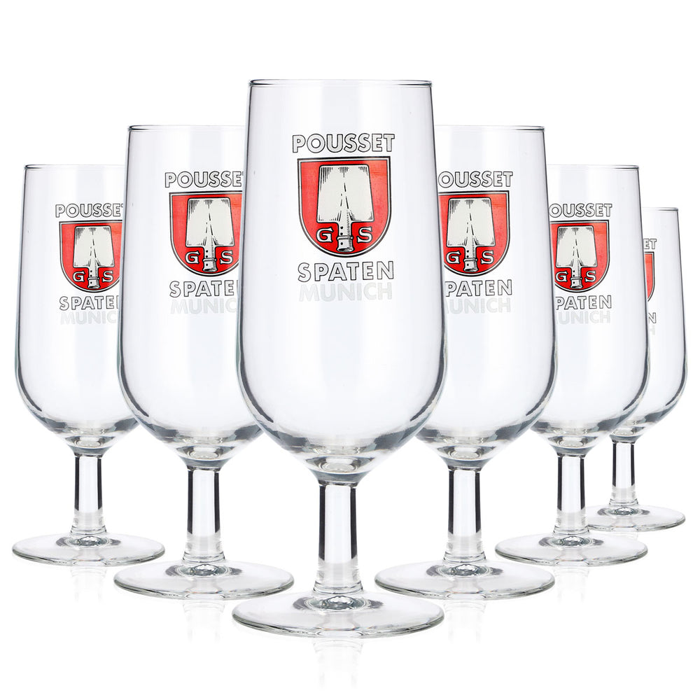 6 bicchieri da birra Spaten da 0,3 l, modello "Pousset Spaten Munich"