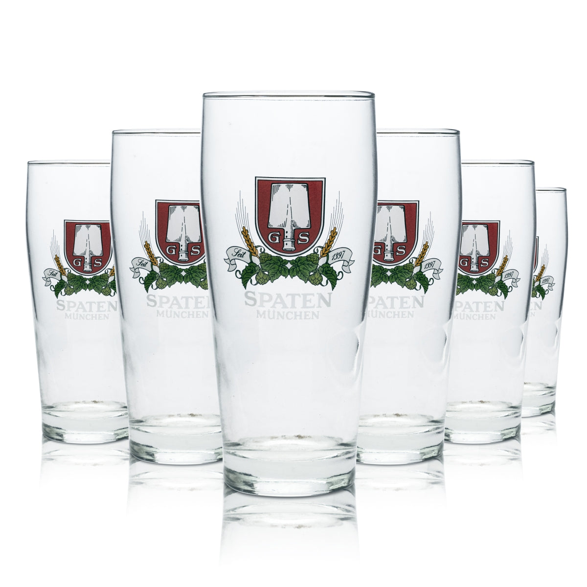 6 bicchieri da birra Spaten 0,4 l Baviera Monaco di Baviera Gastro Birrificio Birreria