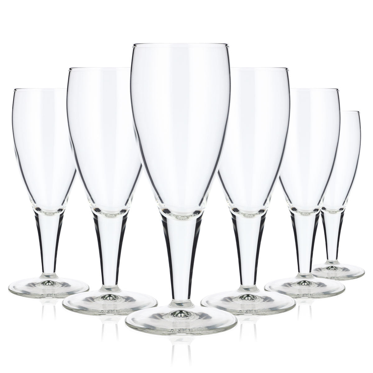 6 bicchieri da acqua St. Michaelis da 0,16 l, a forma di coppa, con logo sul fondo (set da 6)