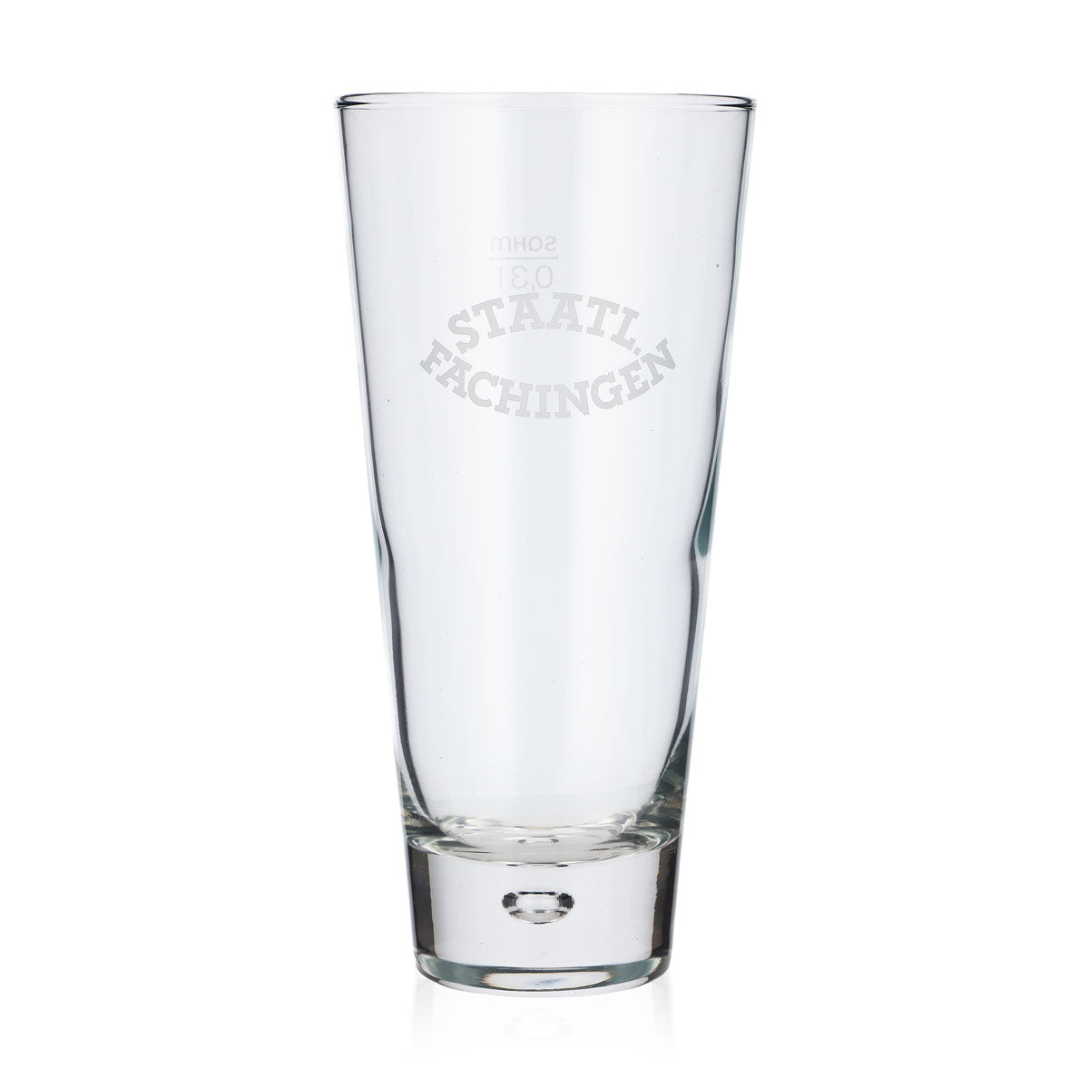 6 bicchieri da acqua "Staatl. Fachingen" in vetro, modello Londrink, 0,3 l, con base a forma di sfera, colore Sahm (set da 6)