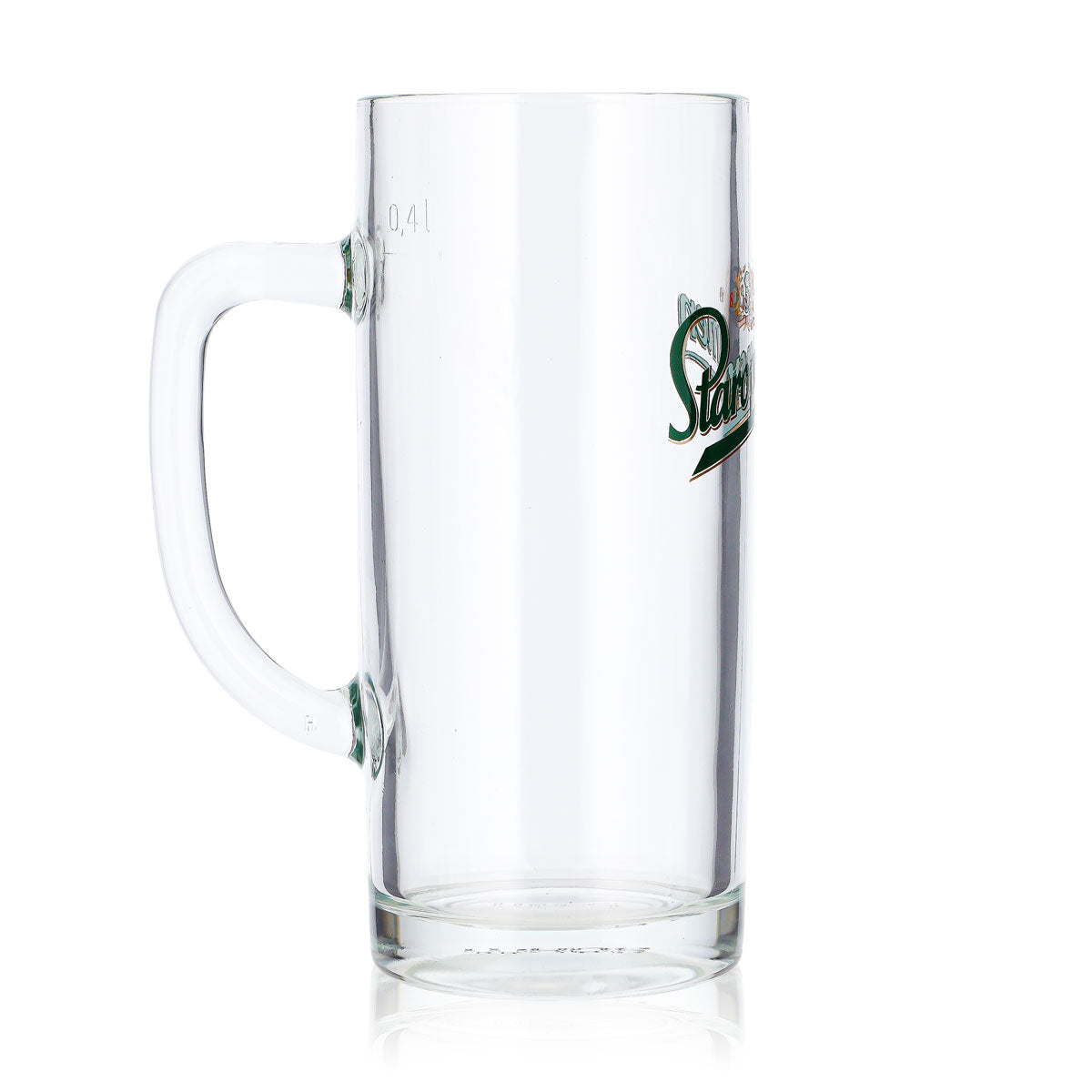 6 bicchieri da birra Staropramen da 0,4 l con logo verde Sahm (set da 6) – Vista 4