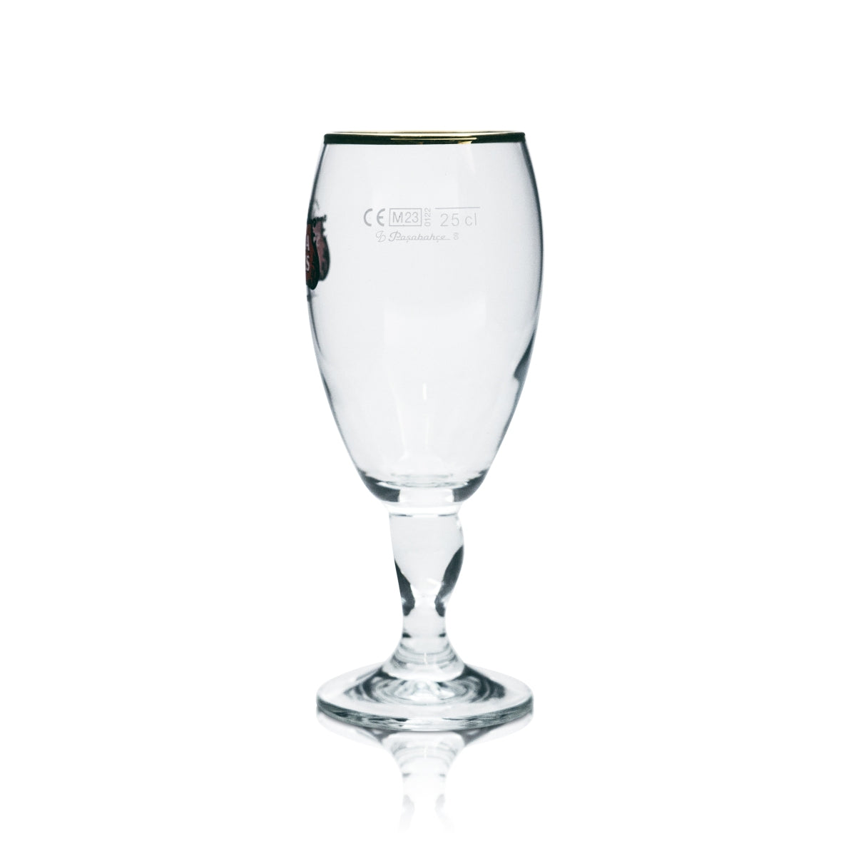 6 bicchieri da birra Stella Artois 0,25 l, forma a tulipano con bordo dorato e stelo di design, bar – Vista 3