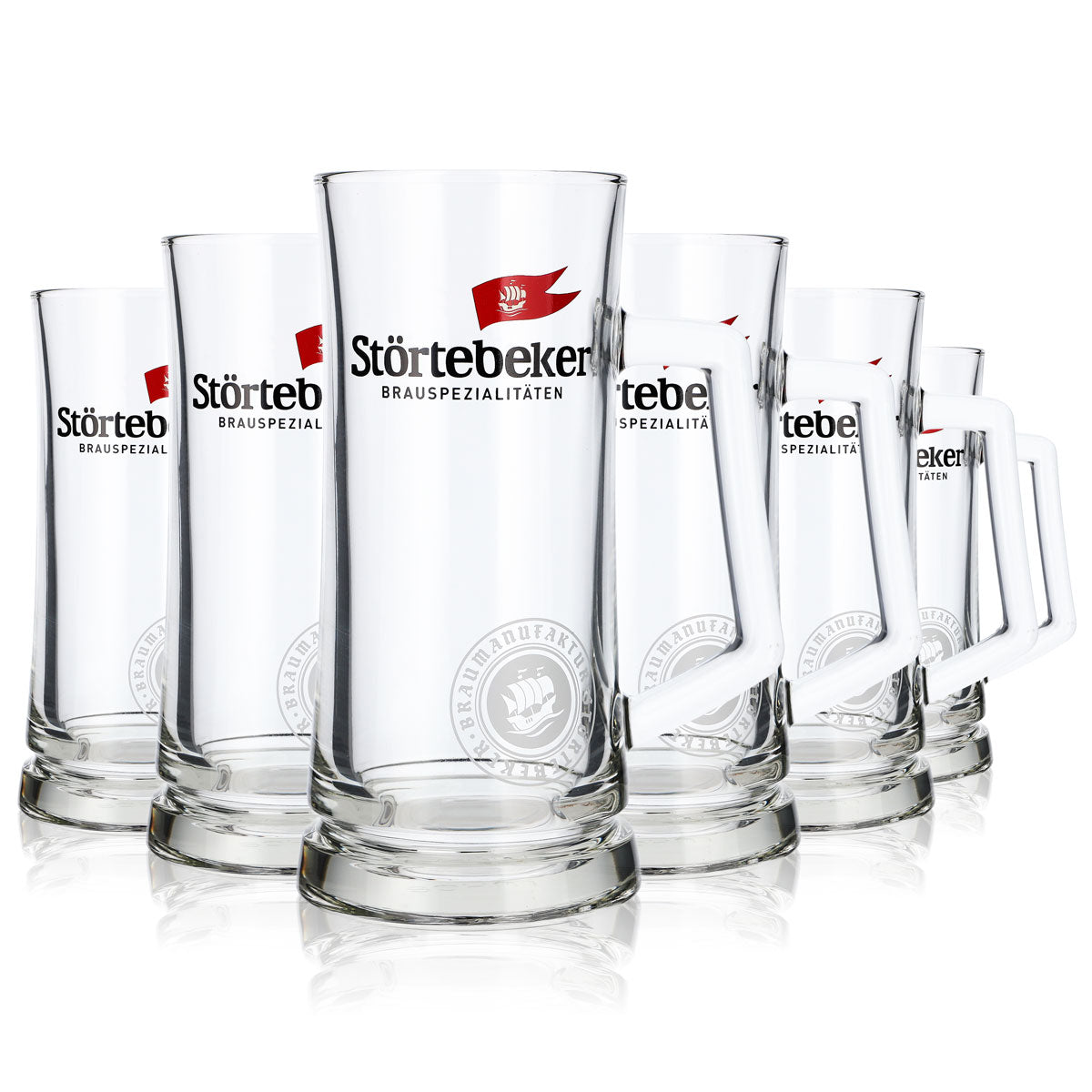 6 bicchieri Störtebeker Koggenseidel da 0,5 l, boccali da birra, bicchieri da birra, birrificio Stralsund