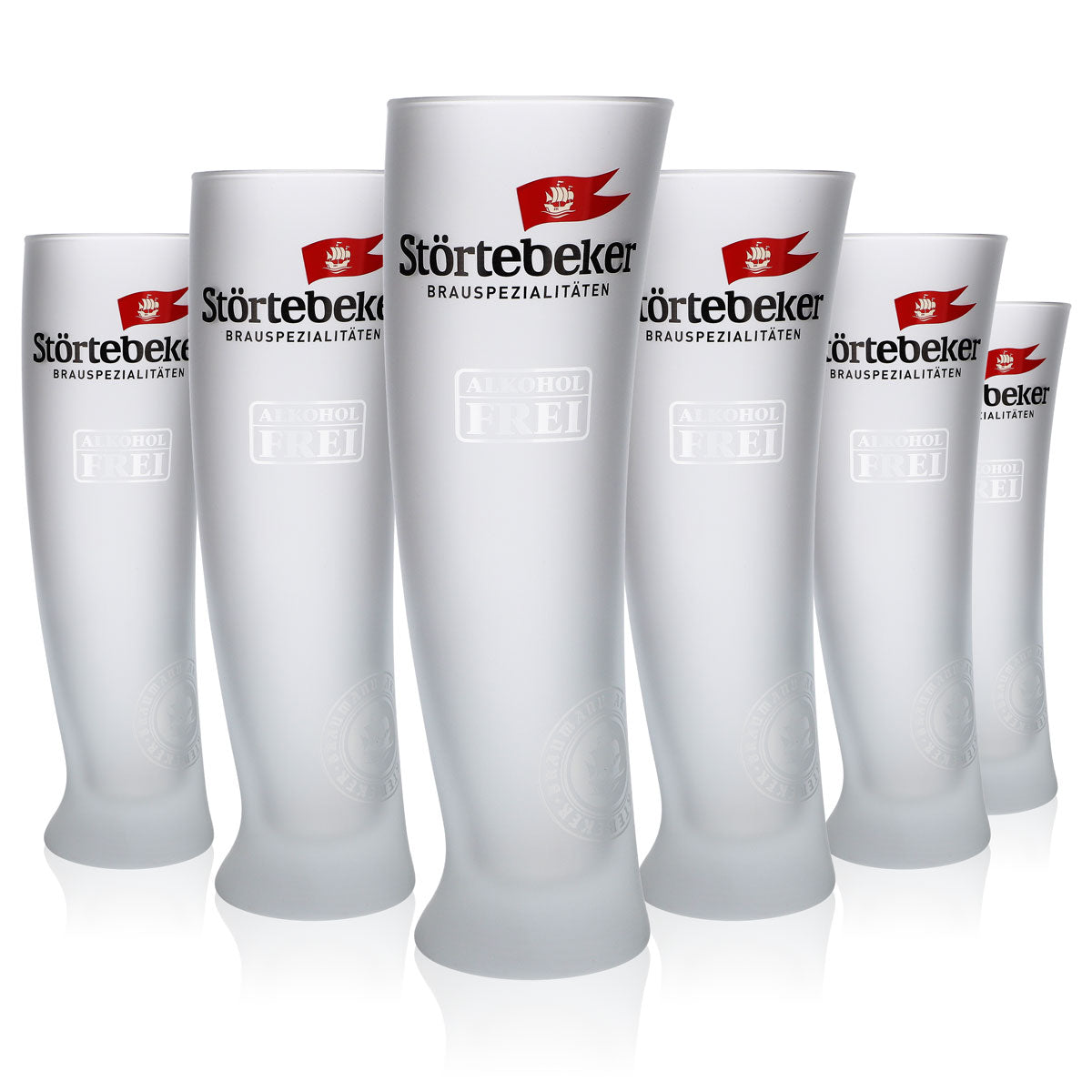 6 bicchieri da birra Störtebeker 0,5 l senza alcol - Set di bicchieri da birra artigianale dal design satinato