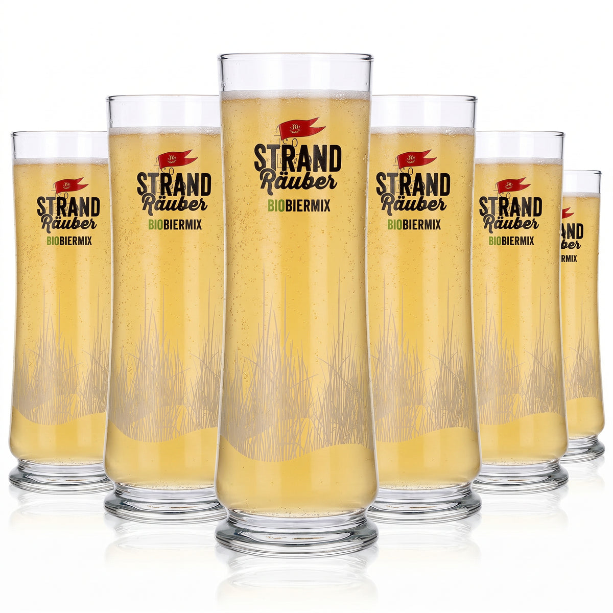 6x Störtebeker Strandräuber Bicchiere 0,2 l Mix per birra biologico Bicchiere a forma di trofeo con tacca di livello – Vista 2