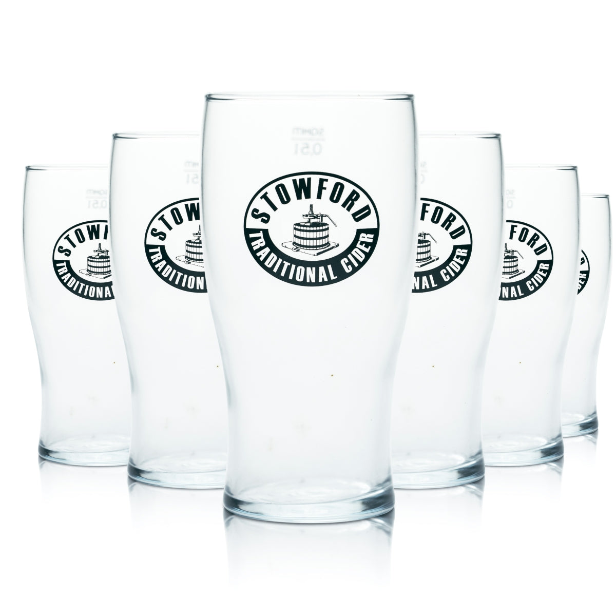 6x bicchieri Stowford 0,5 l, bicchieri a calice, bicchieri da birra, bicchieri da sidro, calibrati per uso gastronomico