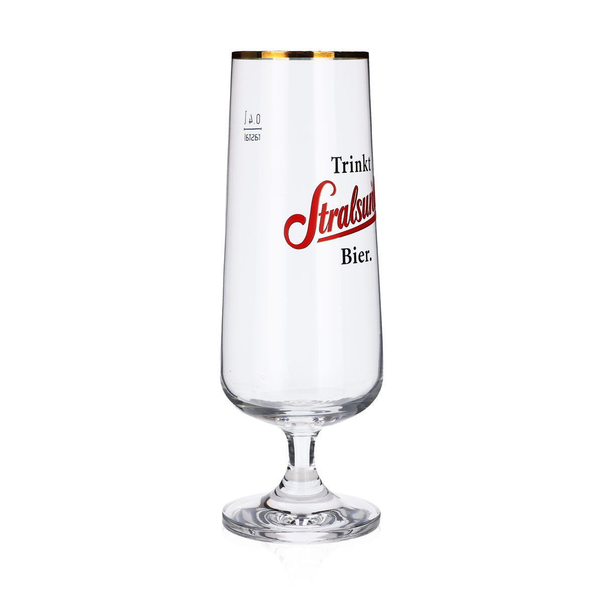 6 bicchieri da birra Stralsunder Glas 0,4 l con bordo dorato, set di bicchieri Pilstulpe Hanse Brauerei – Vista 3