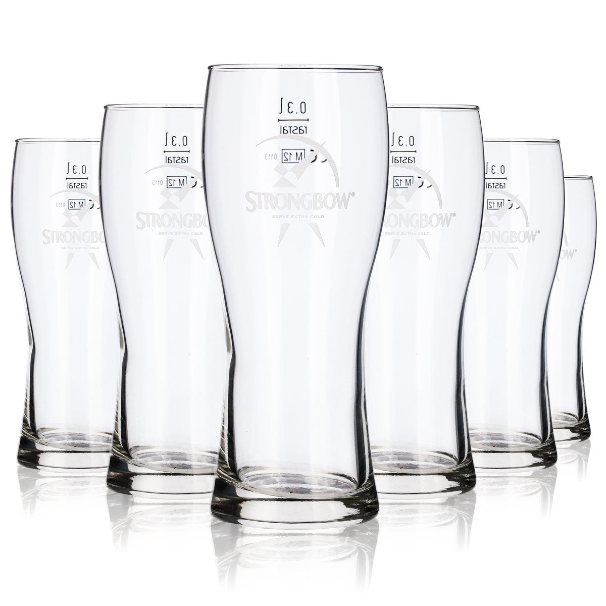 6 bicchieri Strongbow Cider da 0,3 l con logo bianco rastal Bavaria – Vista 5