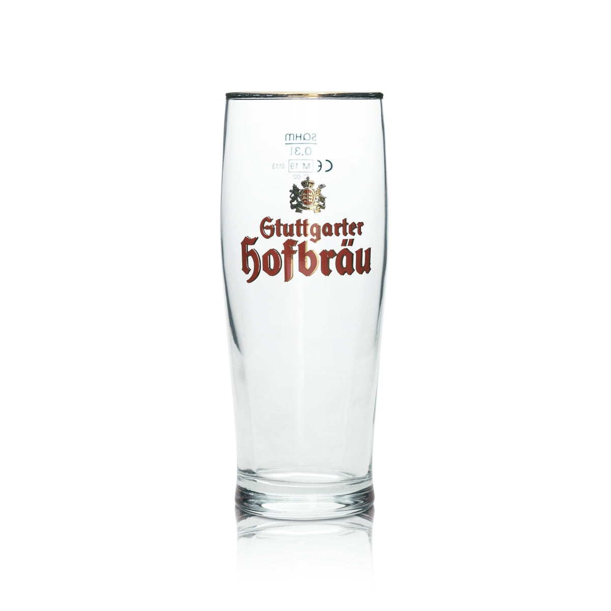 6 bicchieri da birra Stuttgarter Hofbräu 0,3 l Willi Becher con bordo dorato e schiuma Pils Brauerei – Vista 2