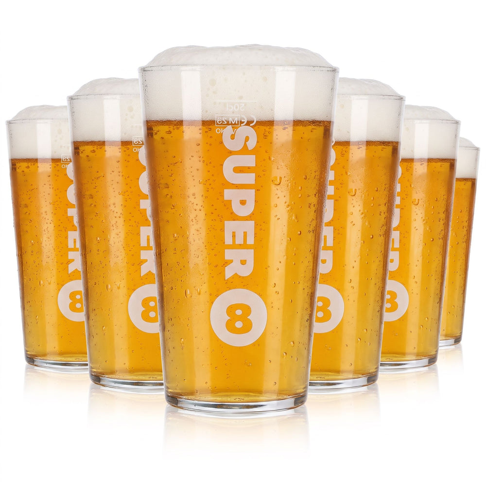 Set di 6 bicchieri da birra Super 8 da 0,5 l Ayano Vivrila