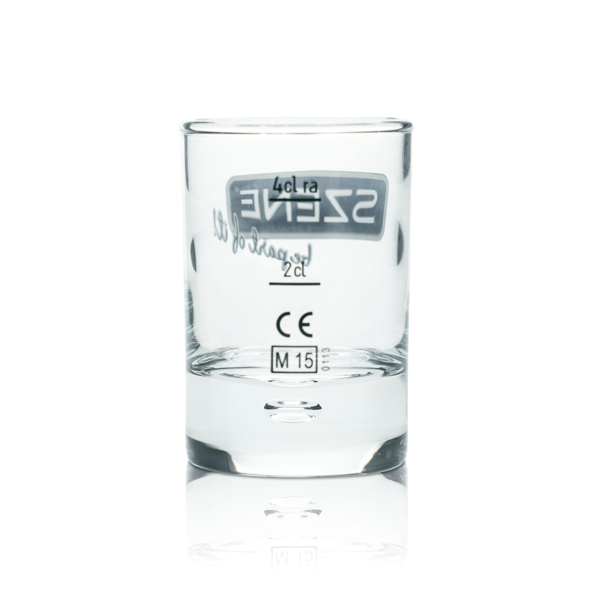 6 bicchieri da shot in vetro 4 cl con scena, forma rotonda, rovere gastronomico, bolla d'aria – Vista 3