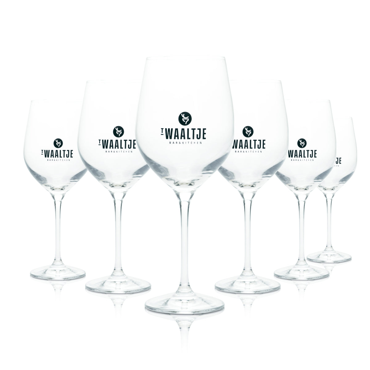 6 bicchieri da birra 't Waaltje 0,45 l con stelo, birra bionda dorata, bar e cucina