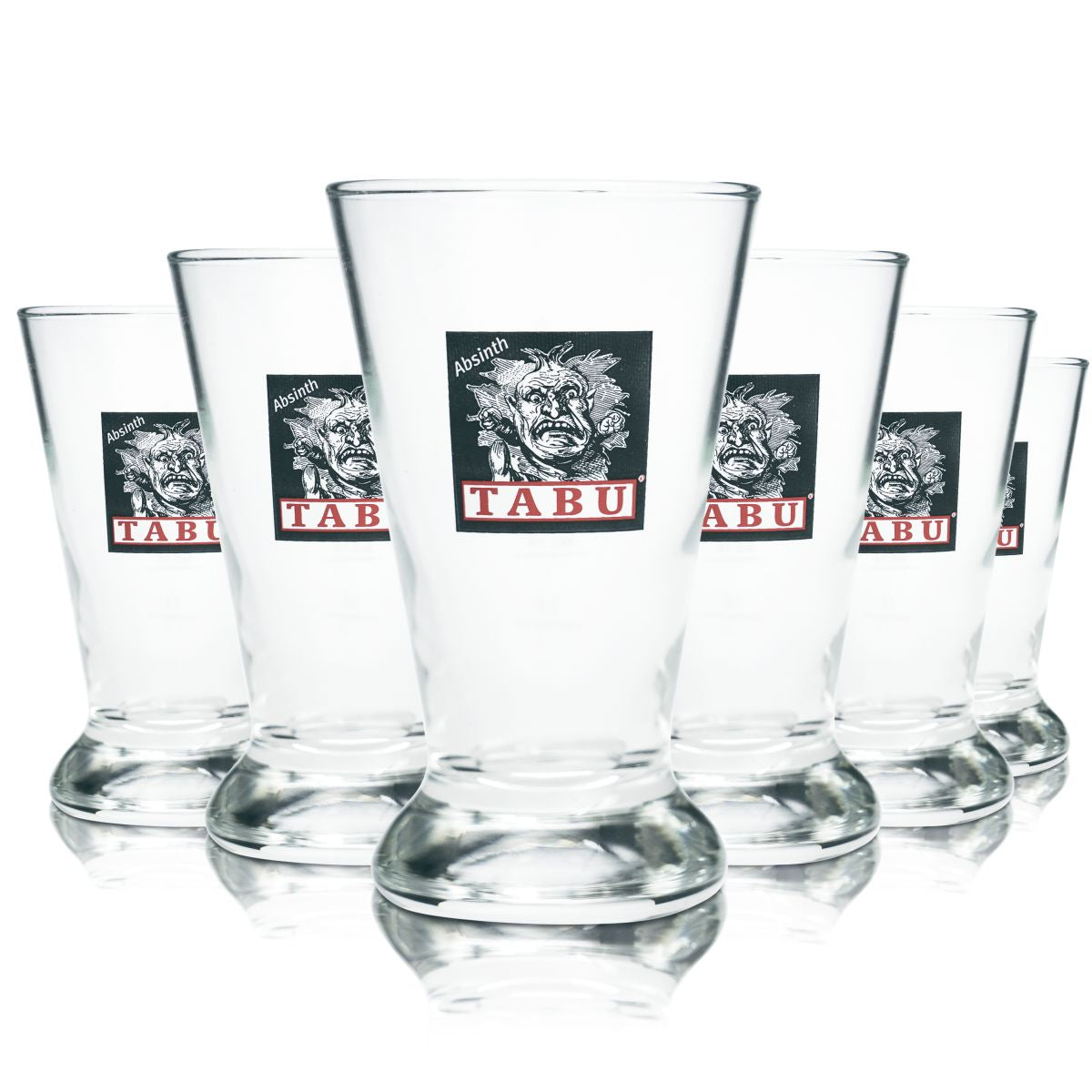 6 bicchieri da assenzio Tabu 0,25 l, forma a V, bicchieri da long drink, liquore svizzero