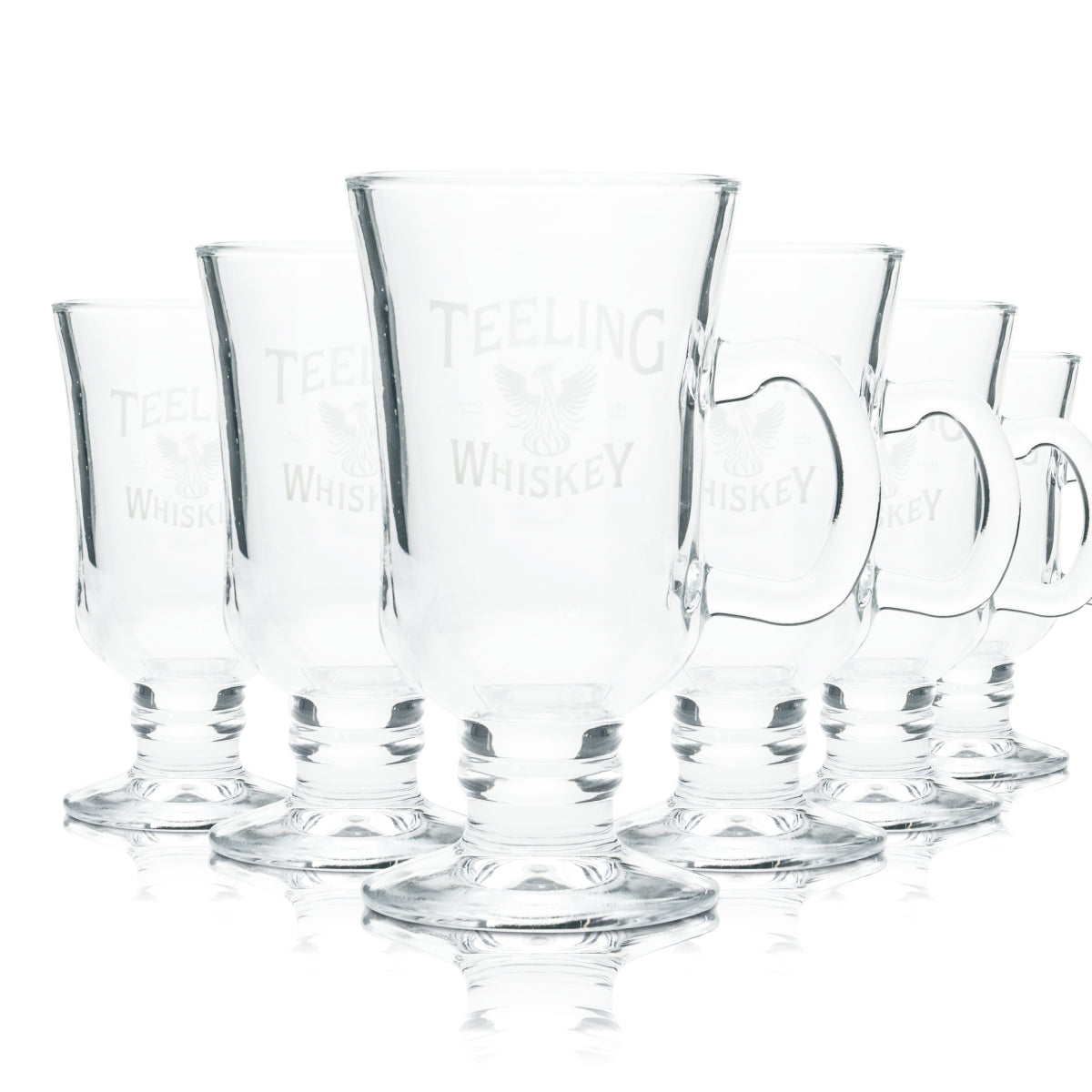 6 bicchieri da whisky Teeling 0,2 l con manico, bicchieri da caffè irlandese Single Malt Dublin