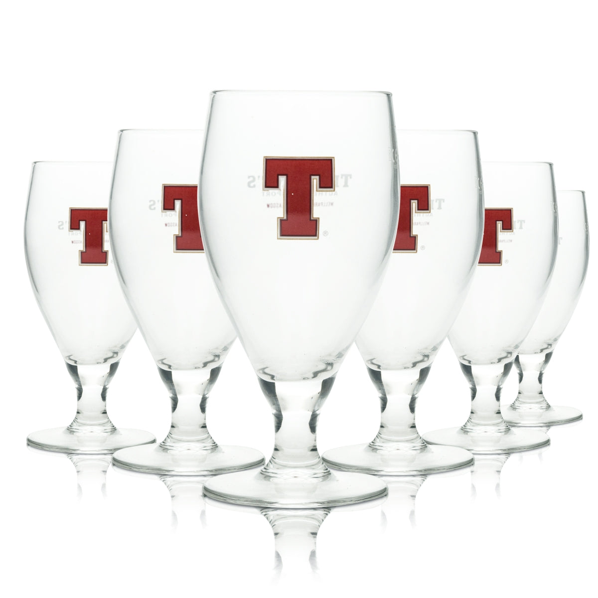 6 bicchieri da birra Tennent's 0,25 l Authentic Export Glasgow bicchieri da pinta Craft