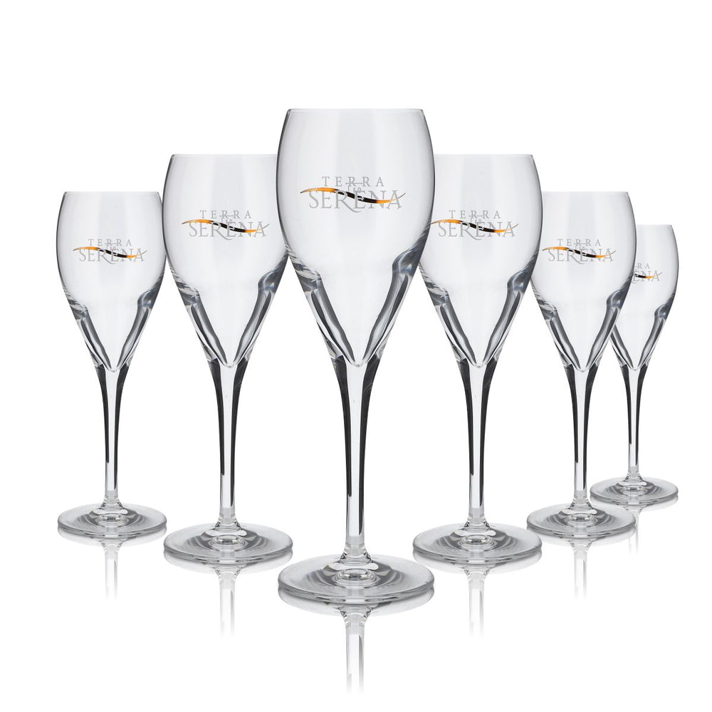 6x Terra Serena Bicchiere 0,16 l Flûte da champagne Bicchiere con stelo Set di bicchieri da spumante Secco