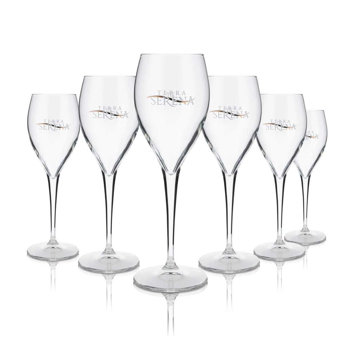 6x Terra Serena Bicchiere da champagne 0,1 l Luce 22 bicchieri Set Spumante Secco Gastro