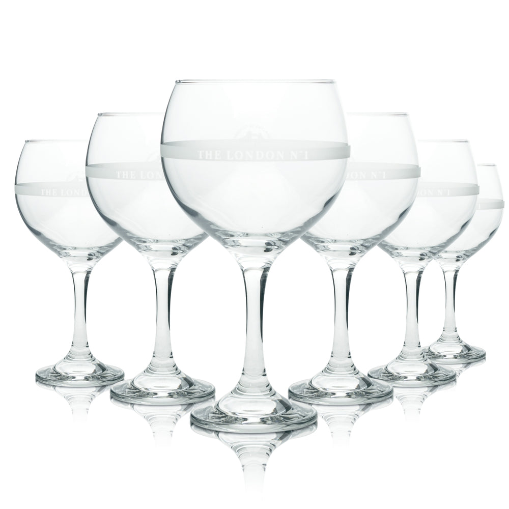 6 bicchieri da gin The London N°1 0,63 l, forma a palloncino, Copa Longdrink Cocktail Kelch