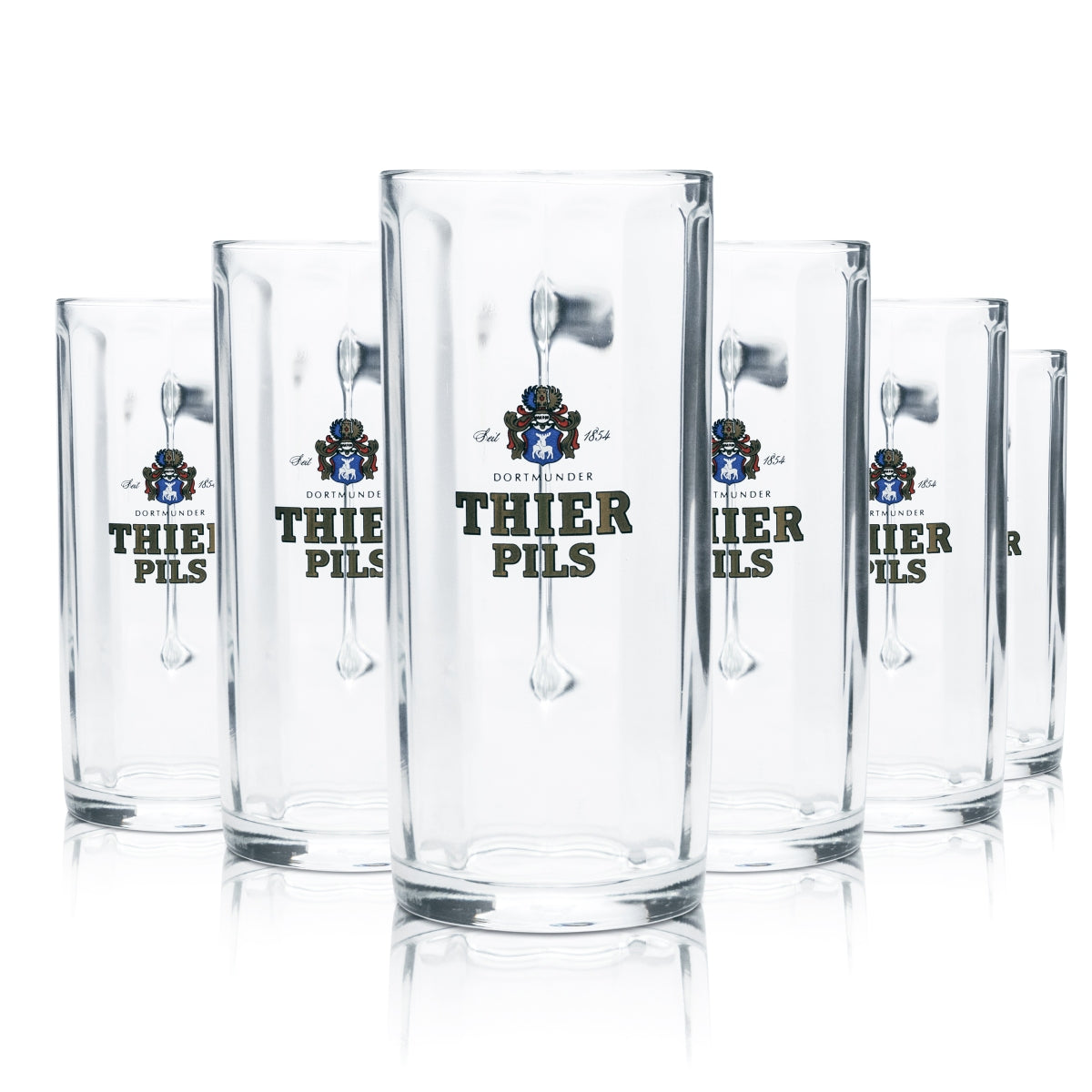 6 bicchieri da birra Thier 0,4 l boccale Humpen Seidel bicchieri da birra Gastro Brauerei Pils Dortmund