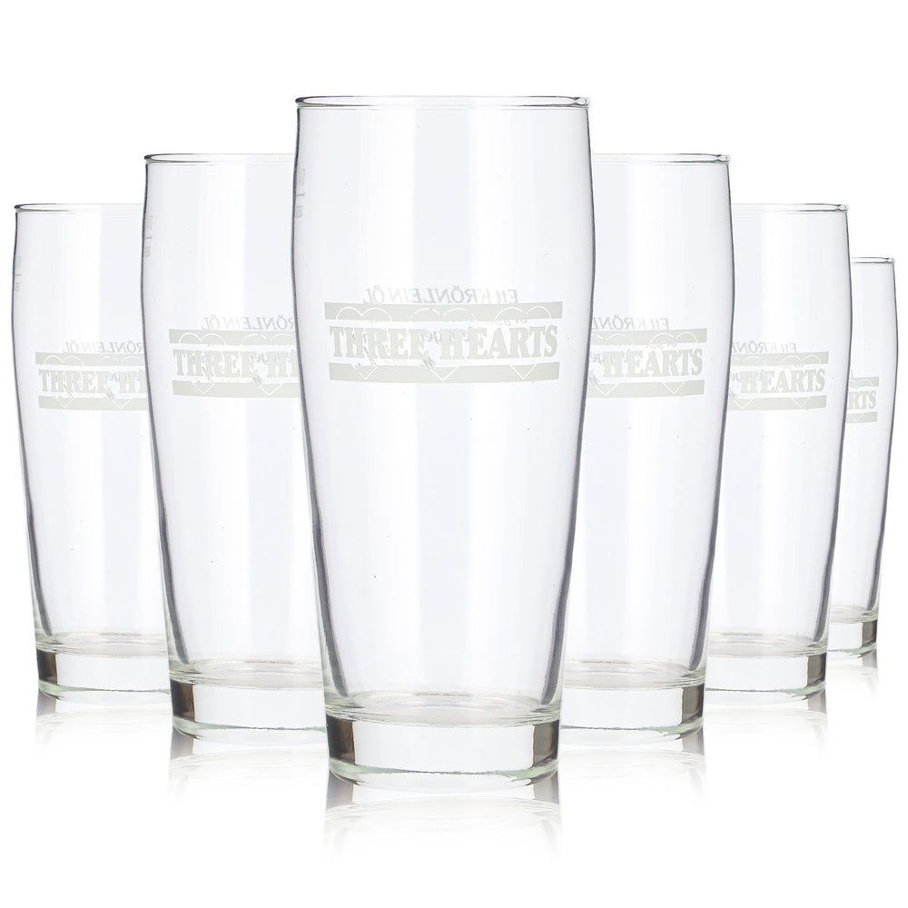 6 bicchieri da birra Three Hearts da 0,4 l, bicchieri Rastal Willi (set da 6)