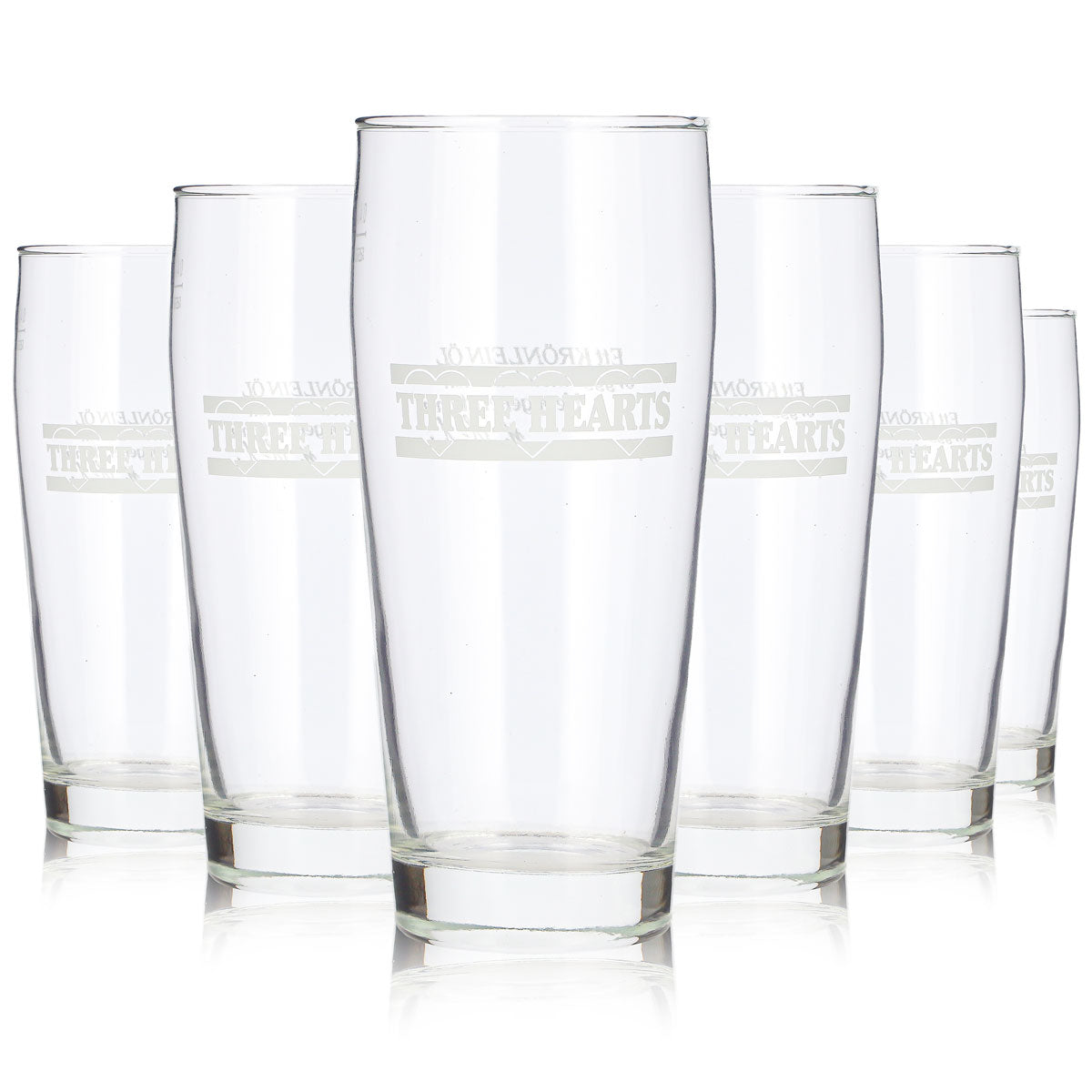 6 bicchieri da birra Three Hearts da 0,4 l, bicchieri Rastal Willi (set da 6)