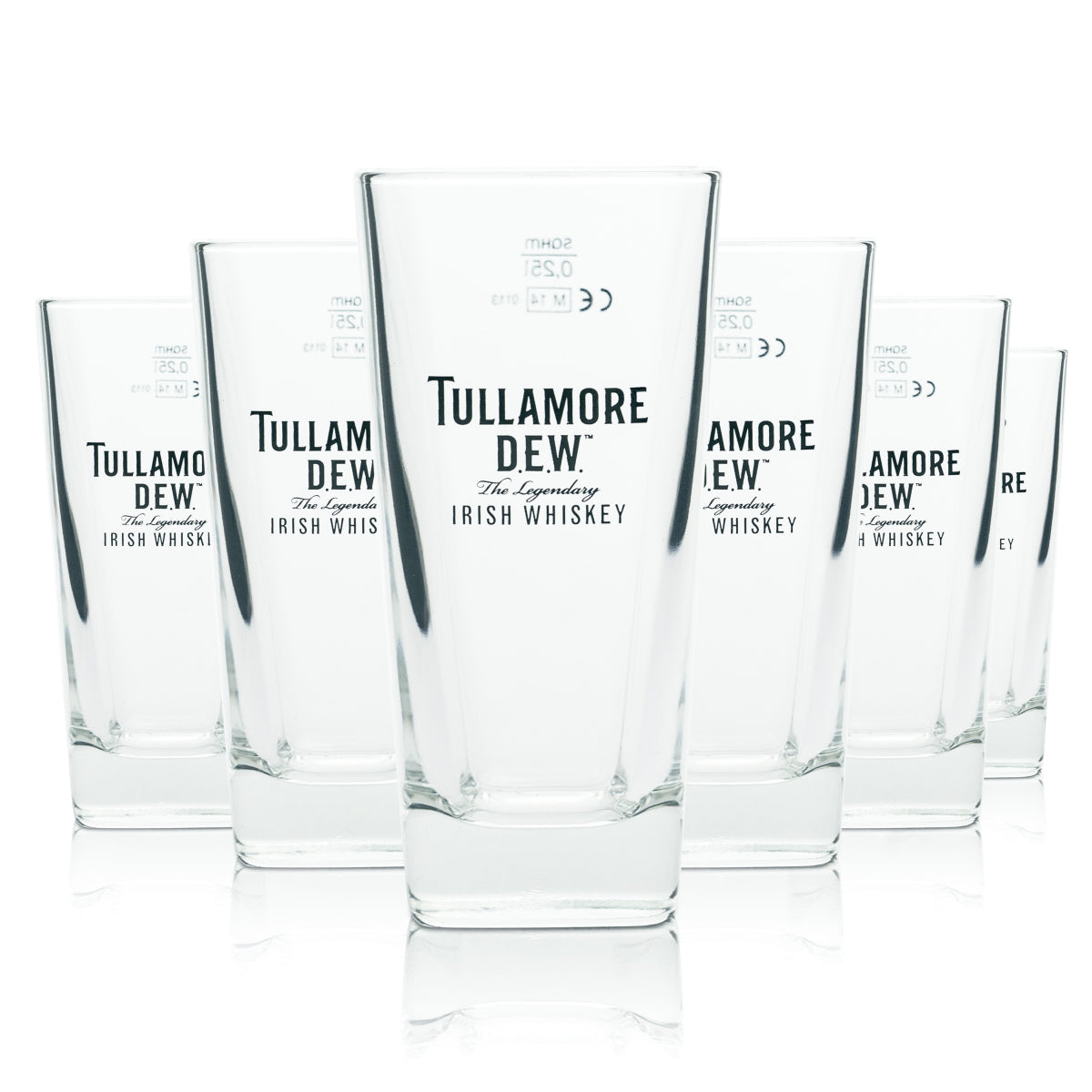6 bicchieri da whisky Tullamore Dew 0,3 l Tumbler Irish Glassi On Ice Longdrink Whisky