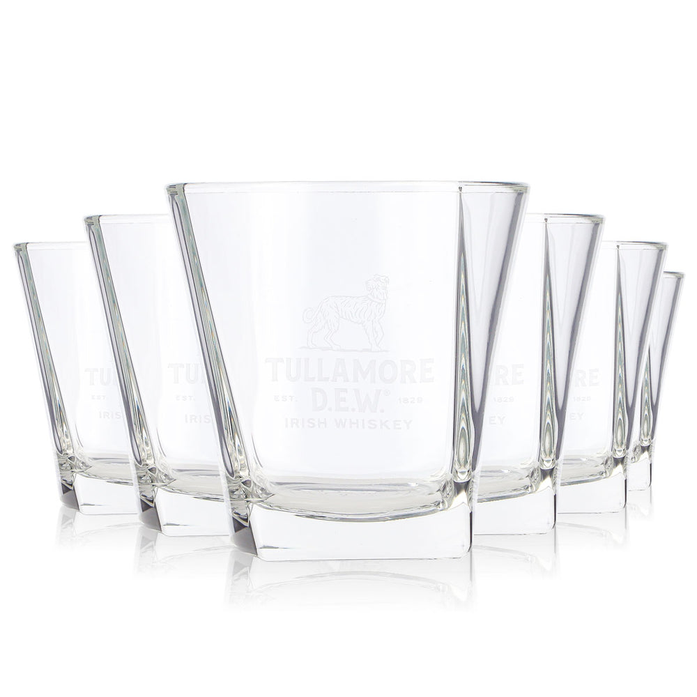 6 bicchieri da whisky Tullamore Dew da 0,3 l, modello Tumbler, stile Old Fashioned (set da 6)