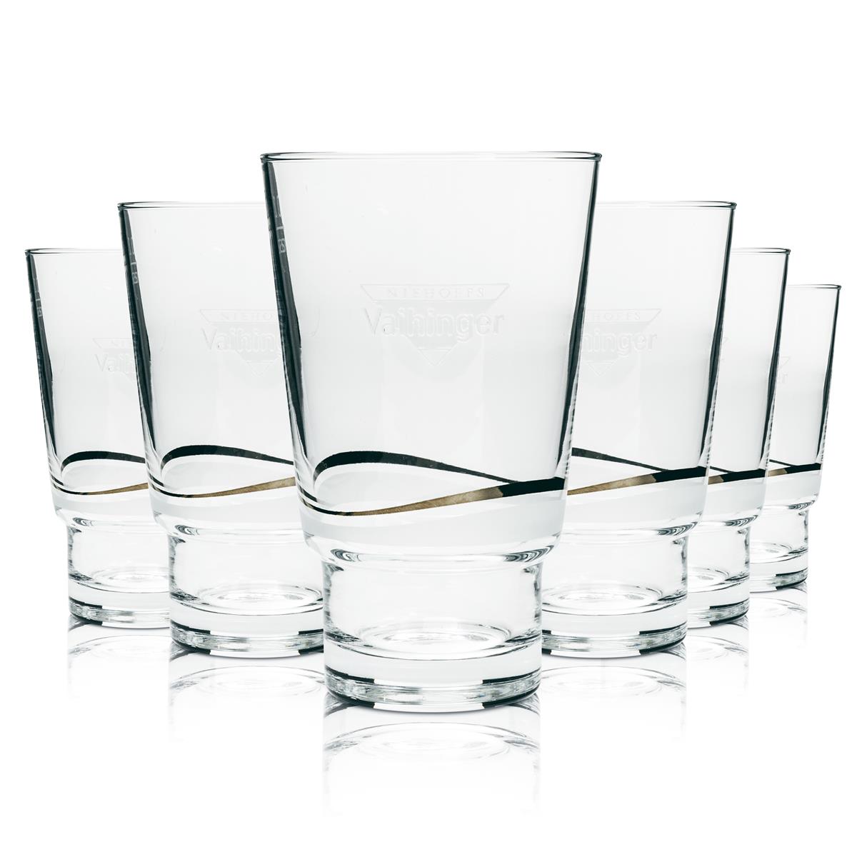 6 bicchieri tumbler in vetro Vaihinger Saft 0,2 l impilabili Sahm