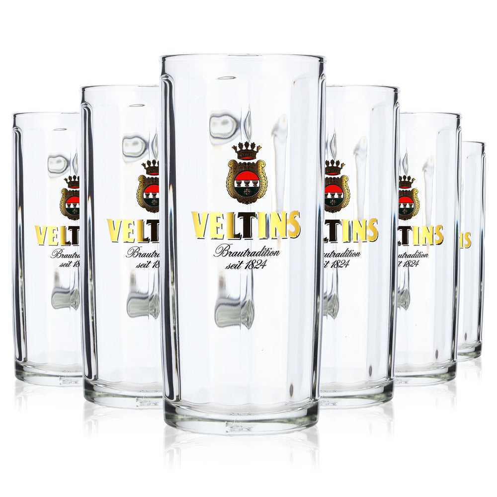 6 bicchieri da birra Veltins da 0,25 l, modello "Krug Sahm Moldau" (set da 6)