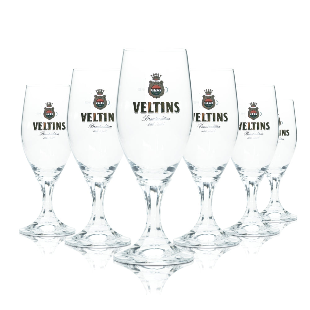 6 bicchieri da birra Veltins 0,2 l, forma tulipano, birrificio Pils Gastro Bar Beer Cup