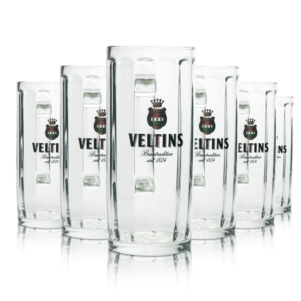 6 bicchieri da birra Veltins Seidel Humpen Krug 0,5 l Sahm