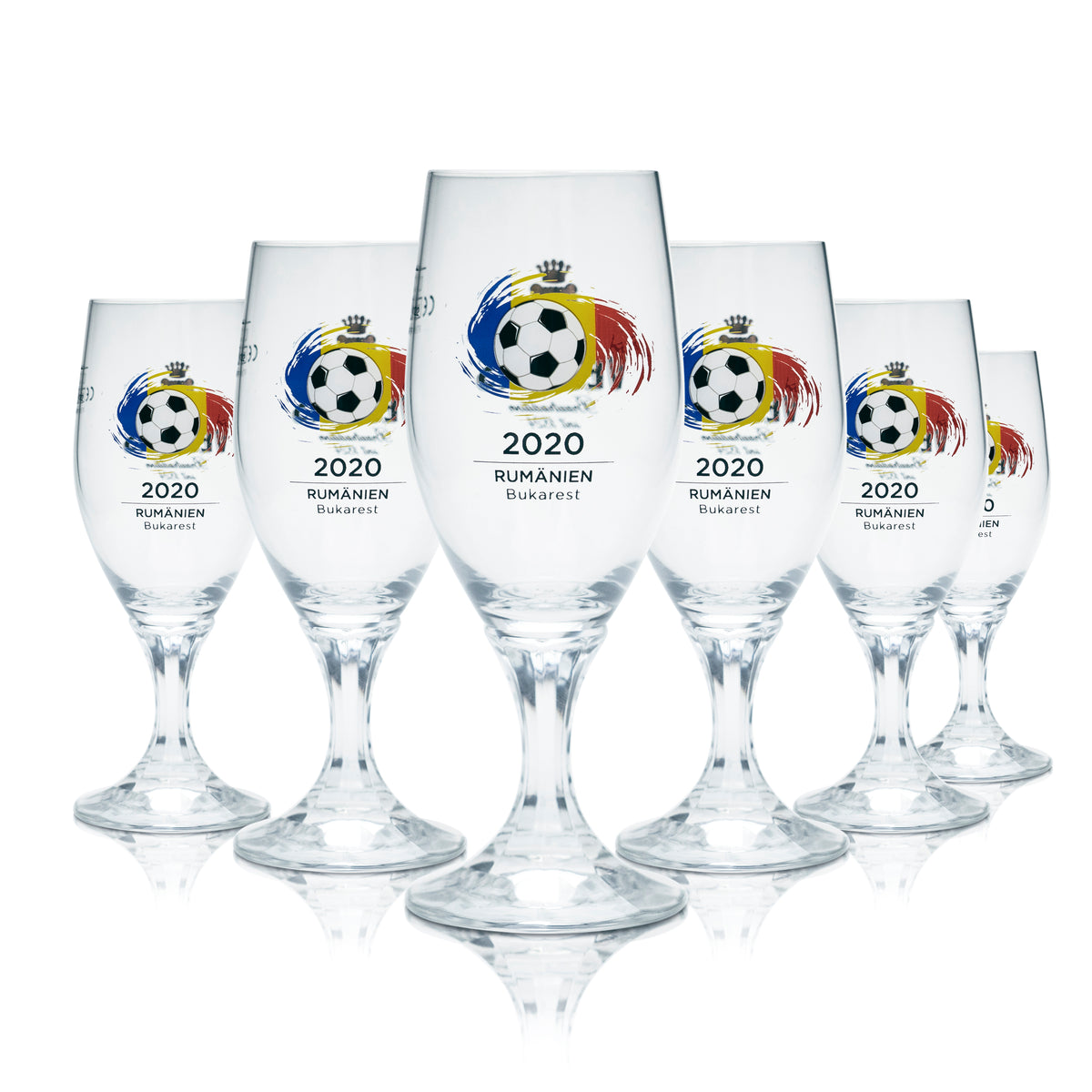 6 bicchieri da birra Veltins 0,2 l, forma tulipano, Coppa Europei 2020, Romania, calcio Euro 24 – Vista 5