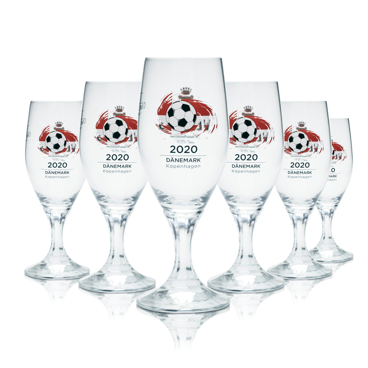 6 bicchieri da birra Veltins 0,2 l, forma a tulipano, Coppa Europei 2020 Danimarca Calcio Euro 24 – Vista 5